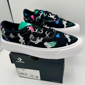 NWT Converse Skid Grip CVO Sneakers Unisex Archive Print - Black Geometric 80’s